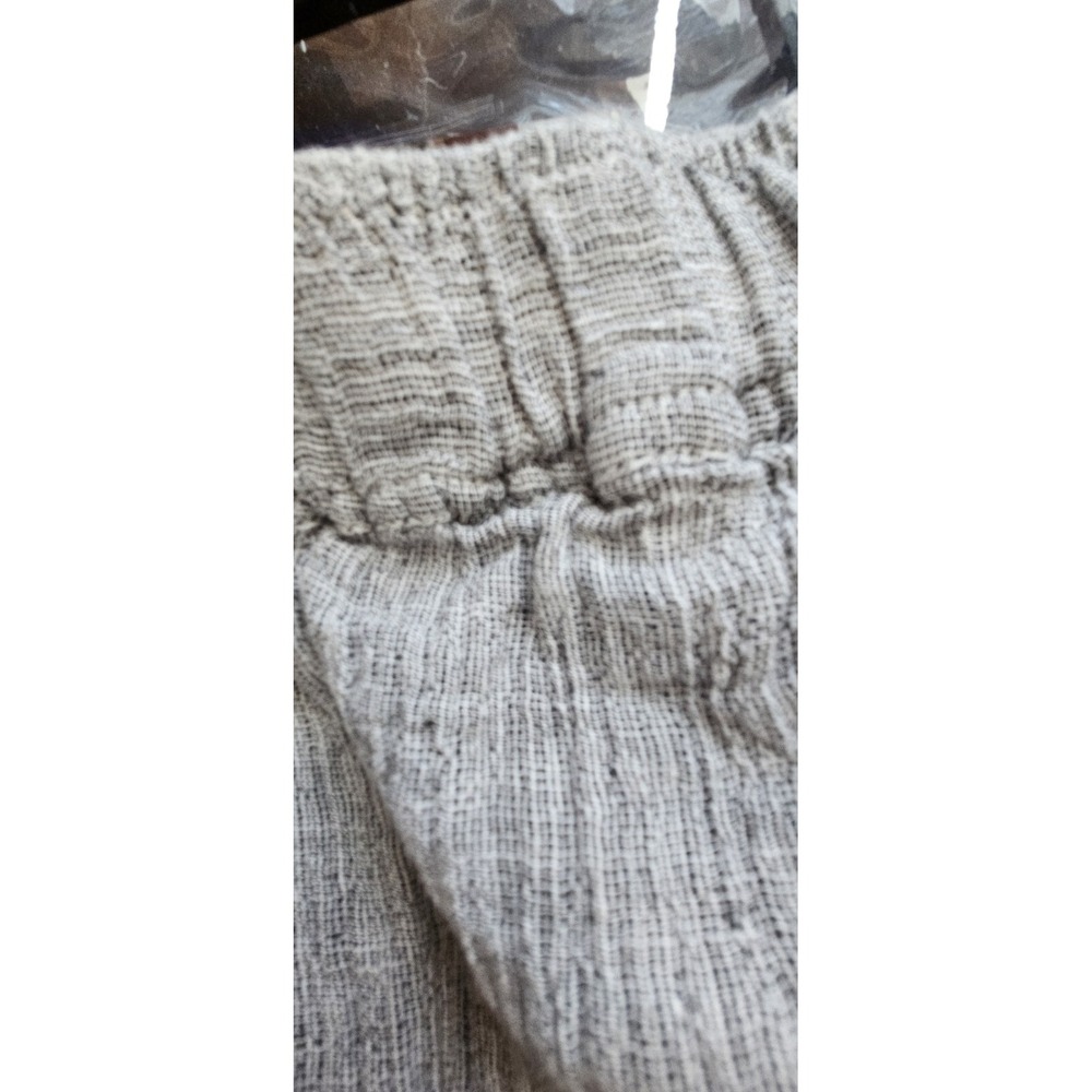 TAHARI women white 100% LINEN rayon Lining wide leg pants Small‎ pullon Small - Picture 5 of 11